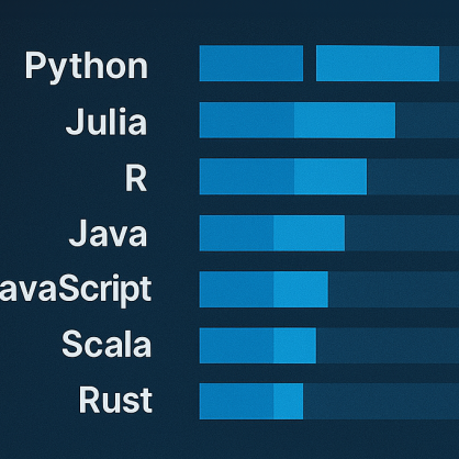 Vergleich der Programmiersprachen für die Entwicklung von KI-Sprachmodellen (LLMs)